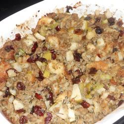 Awesome Sausage, Apple and Cranberry Stuffing 