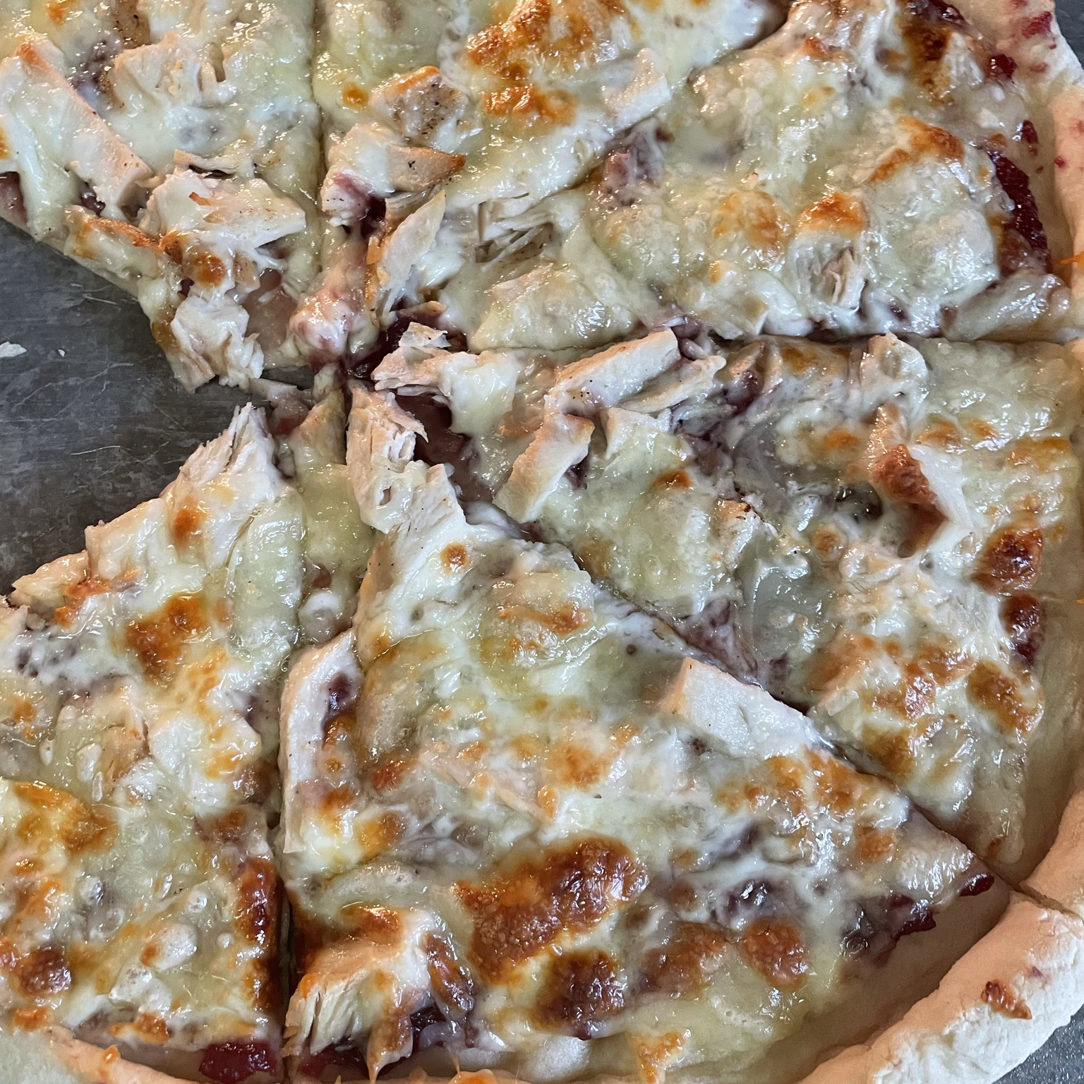 Brie Cranberry and Chicken Pizza EmiKate