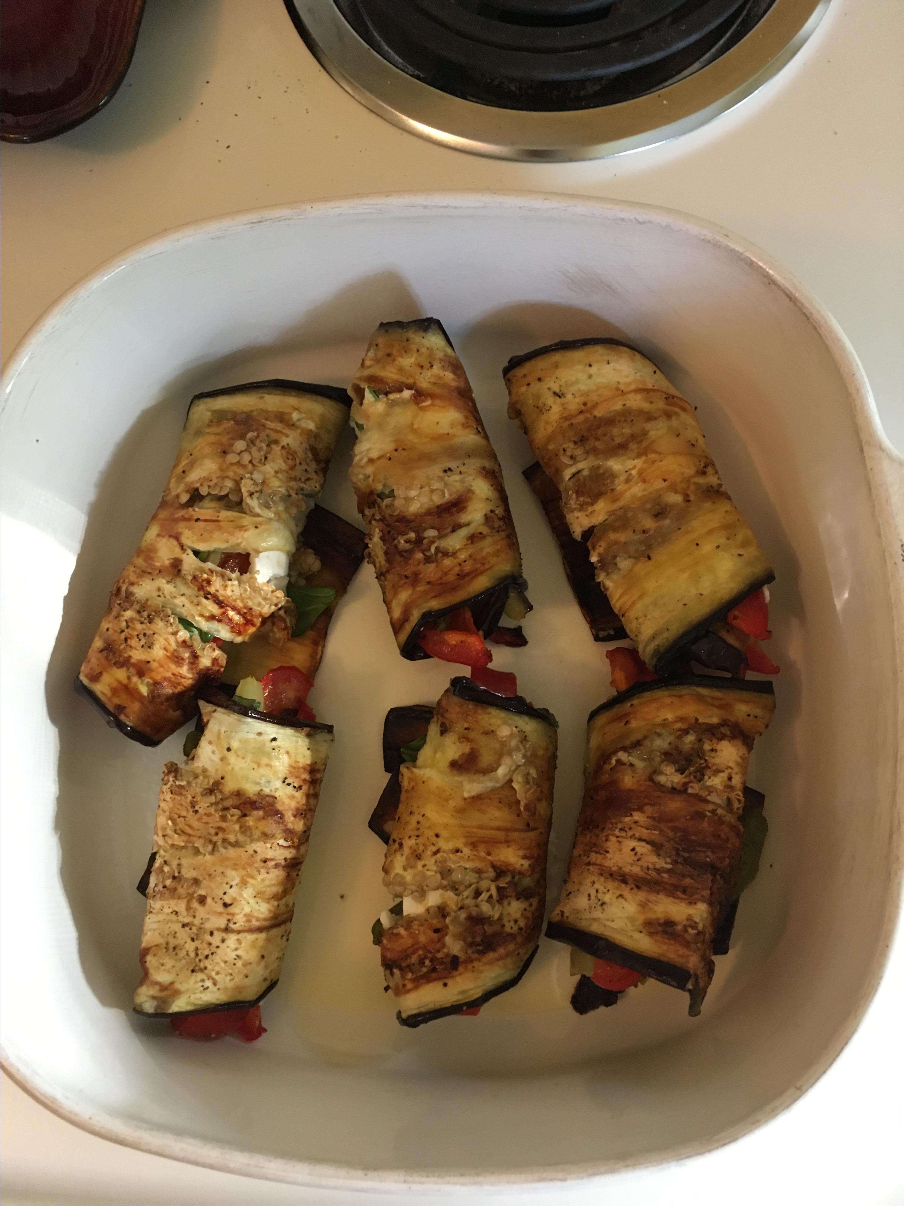 Grilled Eggplant Rollups ngermano