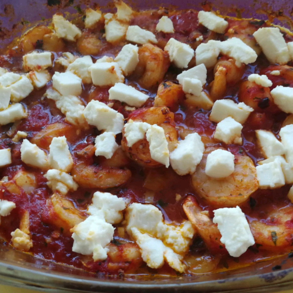 Shrimps Saganaki (Greek Recipe) 