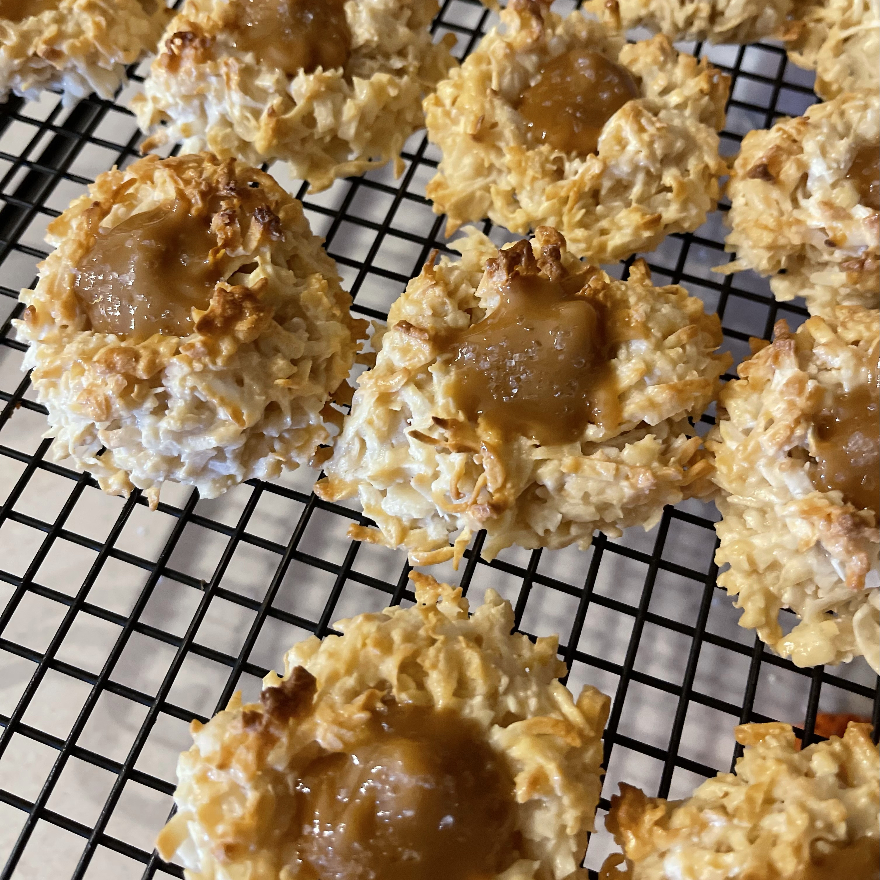 Salted Caramel Coconut Macaroons 