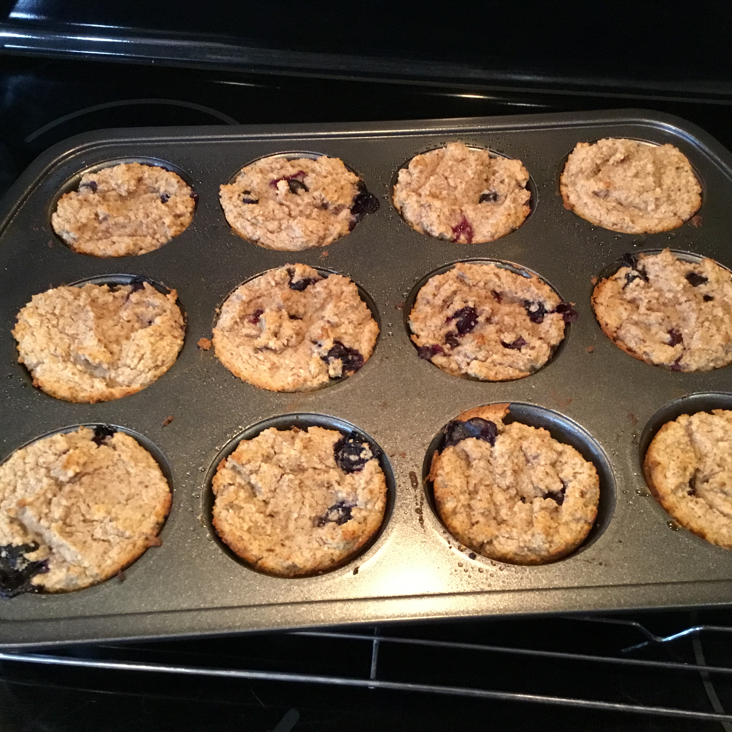 Eggless Blueberry Muffins with Applesauce, Almond Milk, and Almond Flour Danielle J Perron