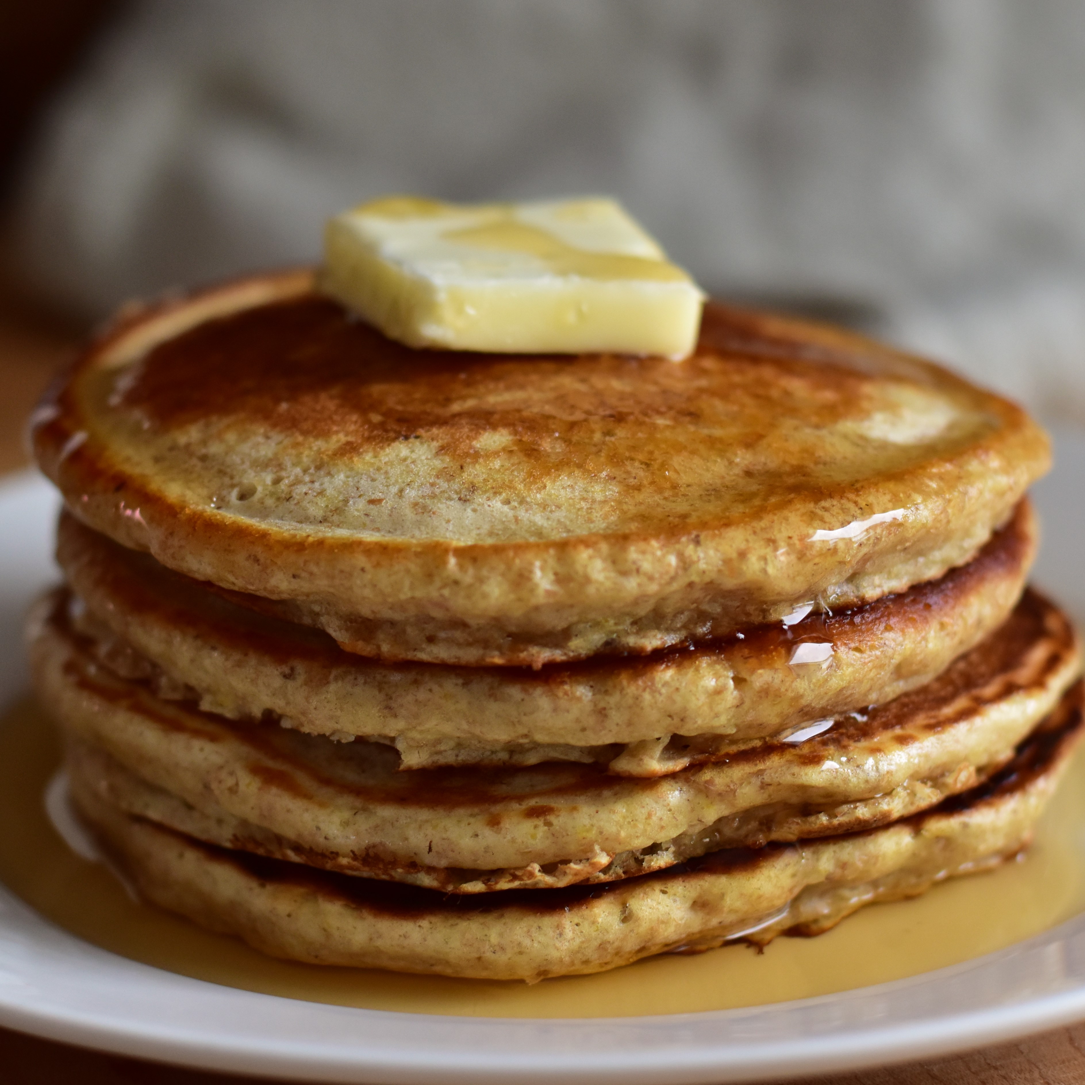 Honey Whole Wheat Pancakes