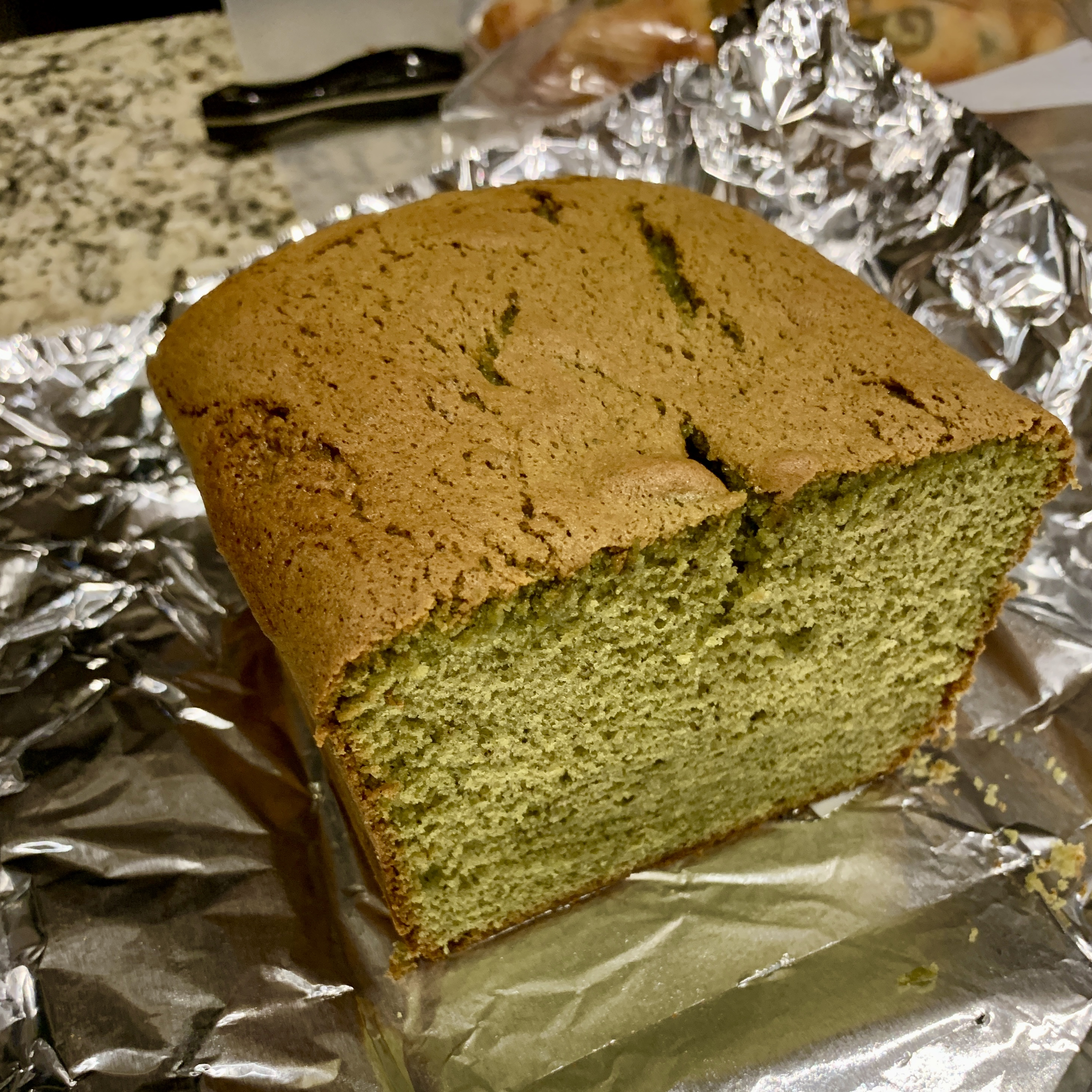 Green Tea Kasutera (Green Tea Bread)