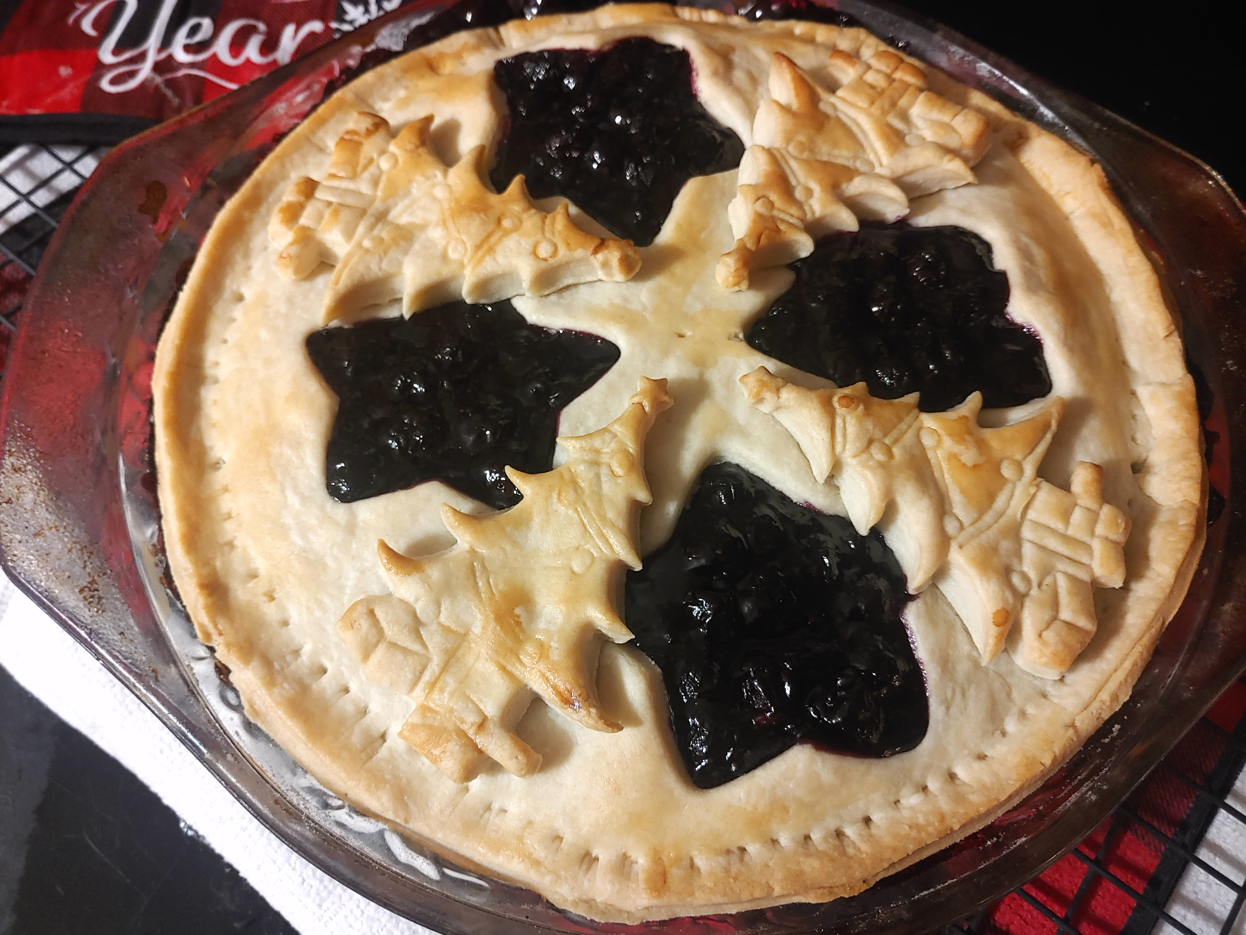 Blueberry Pie with Frozen Berries