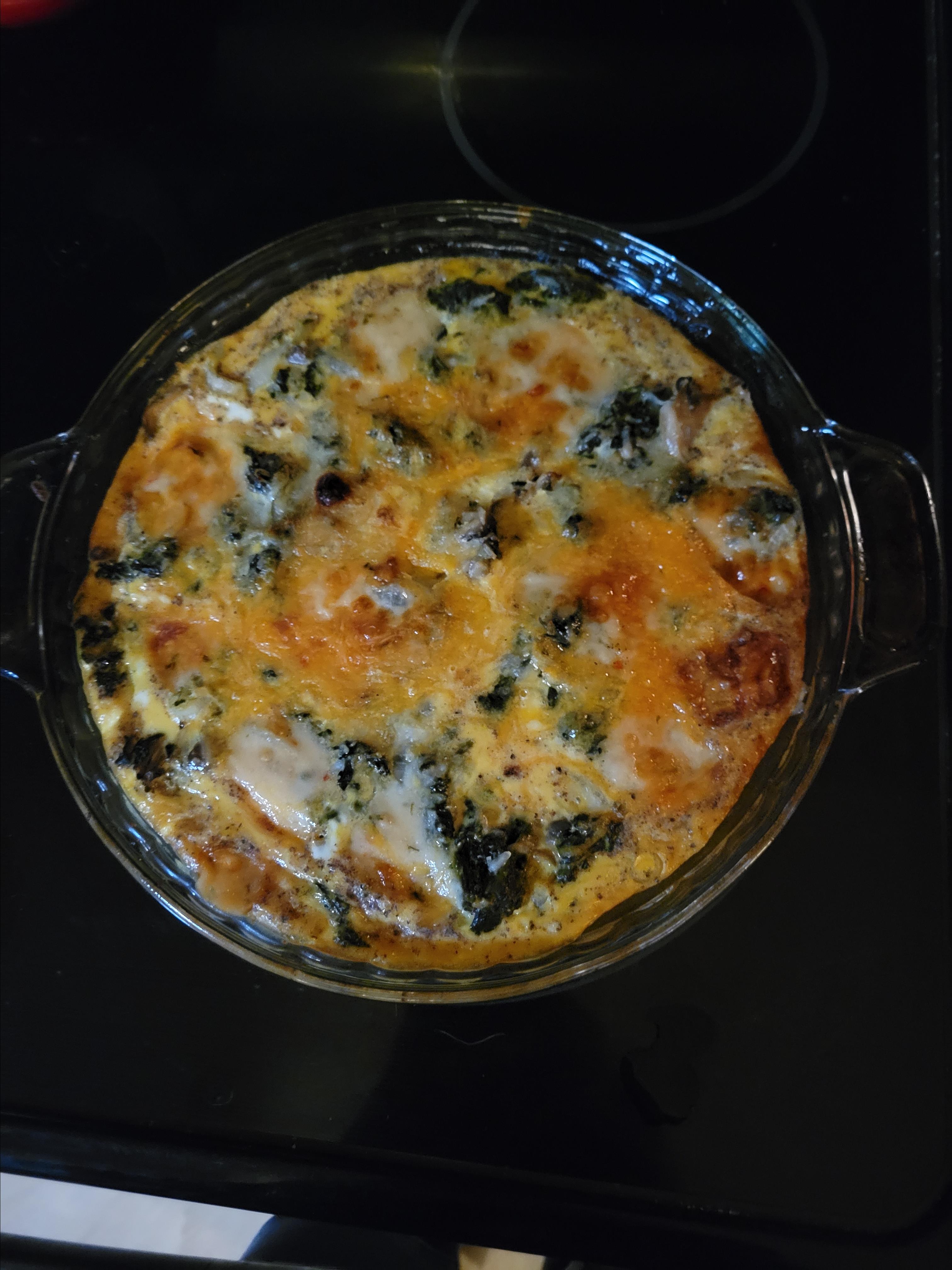 Crustless Spinach, Mushroom, and Tomato Quiche (Keto) Jeanne Landis-cooner