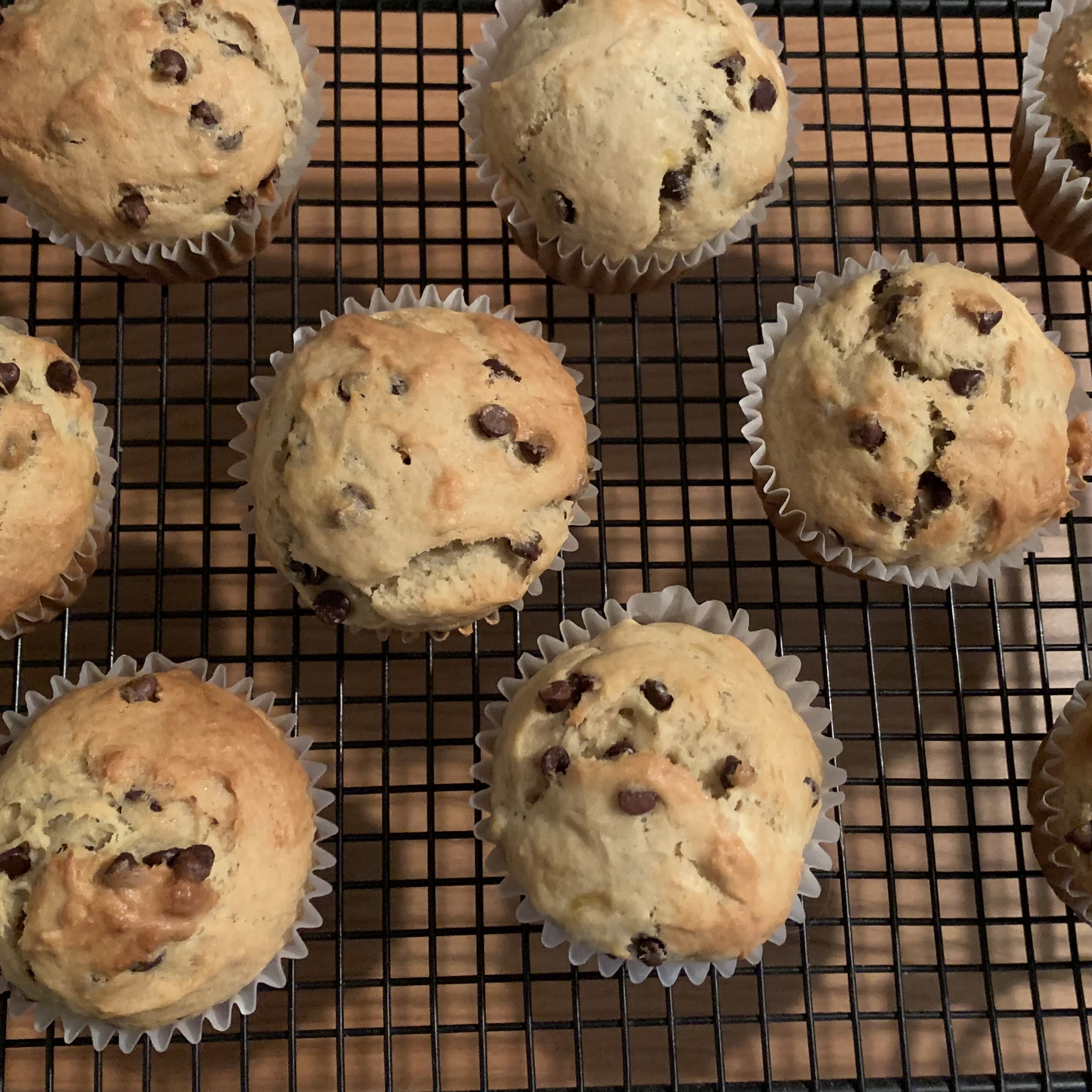 Most Requested Banana Chocolate Chip Muffins 