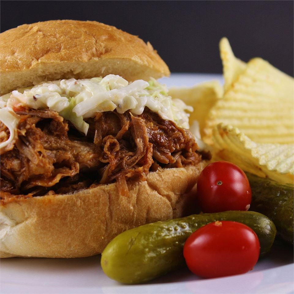 Slow Cooker Barbequed Pork for Sandwiches