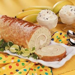 Caramel Banana Cake Roll