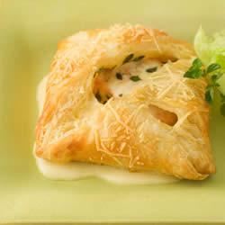 Pastry-Wrapped Salmon Alfredo