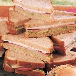 Avocado Ham Sandwiches