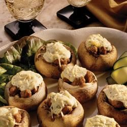 Garlic and Sausage Stuffed Mushrooms 