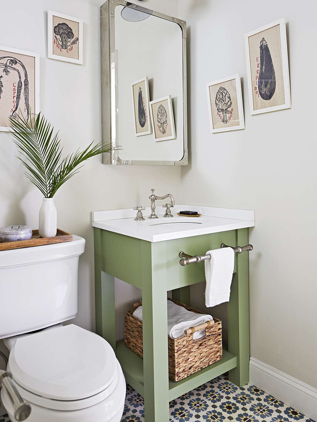 bathroom green sink