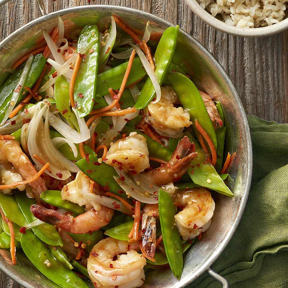 Shrimp And Pea Pod Stir Fry Recipe Eatingwell