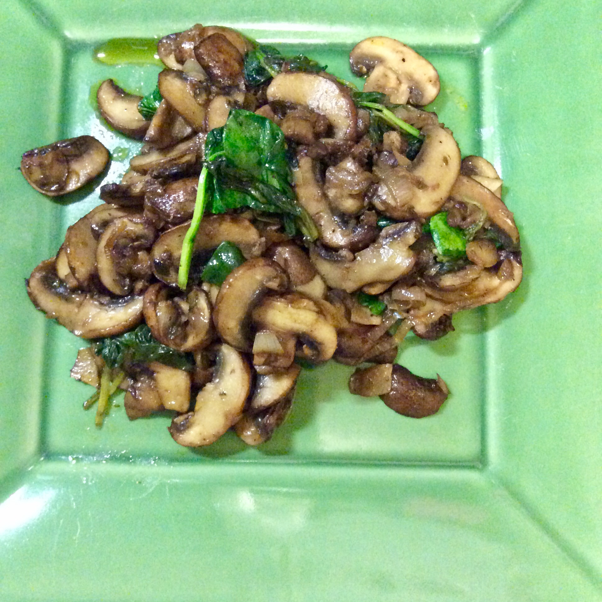Mushrooms and Spinach Italian Style 
