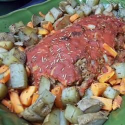 Vegetarian Meatloaf with Vegetables 