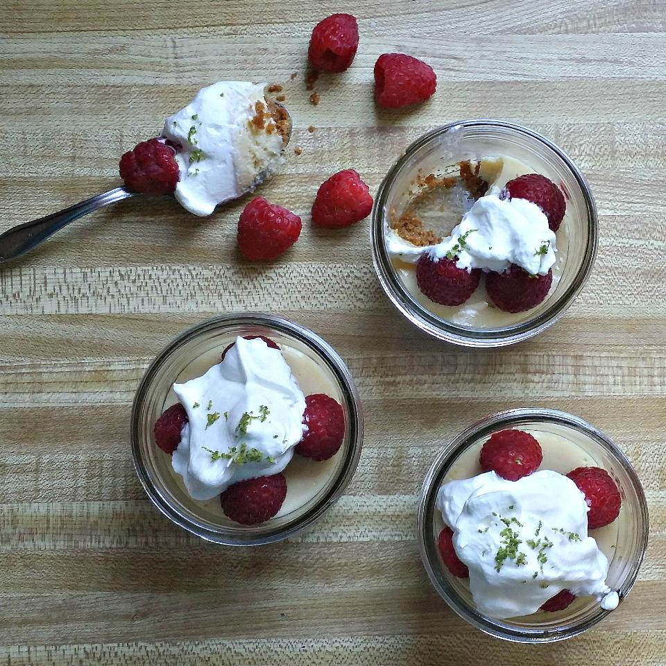 Key Lime and Raspberry Pies in Jars MariaTheSoaper