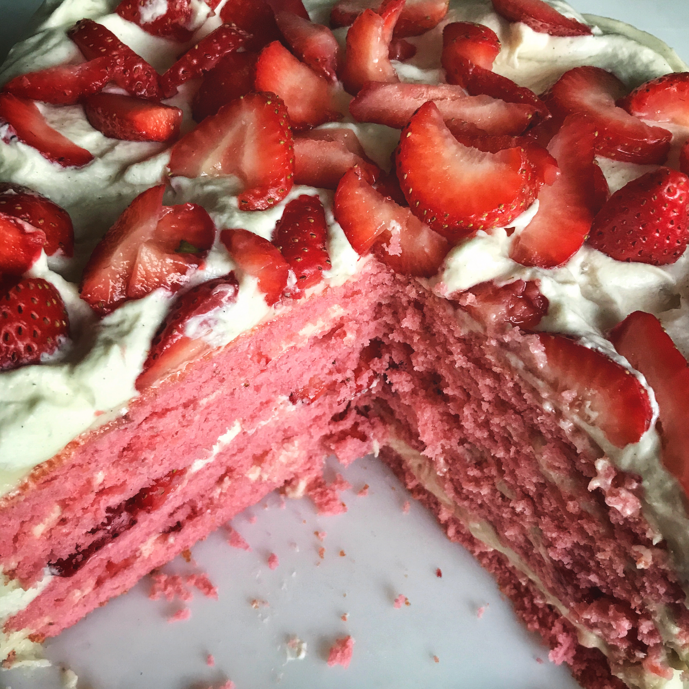 Strawberries and Cream Cake 