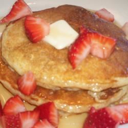 Oatmeal and Wheat Flour Blueberry Pancakes 