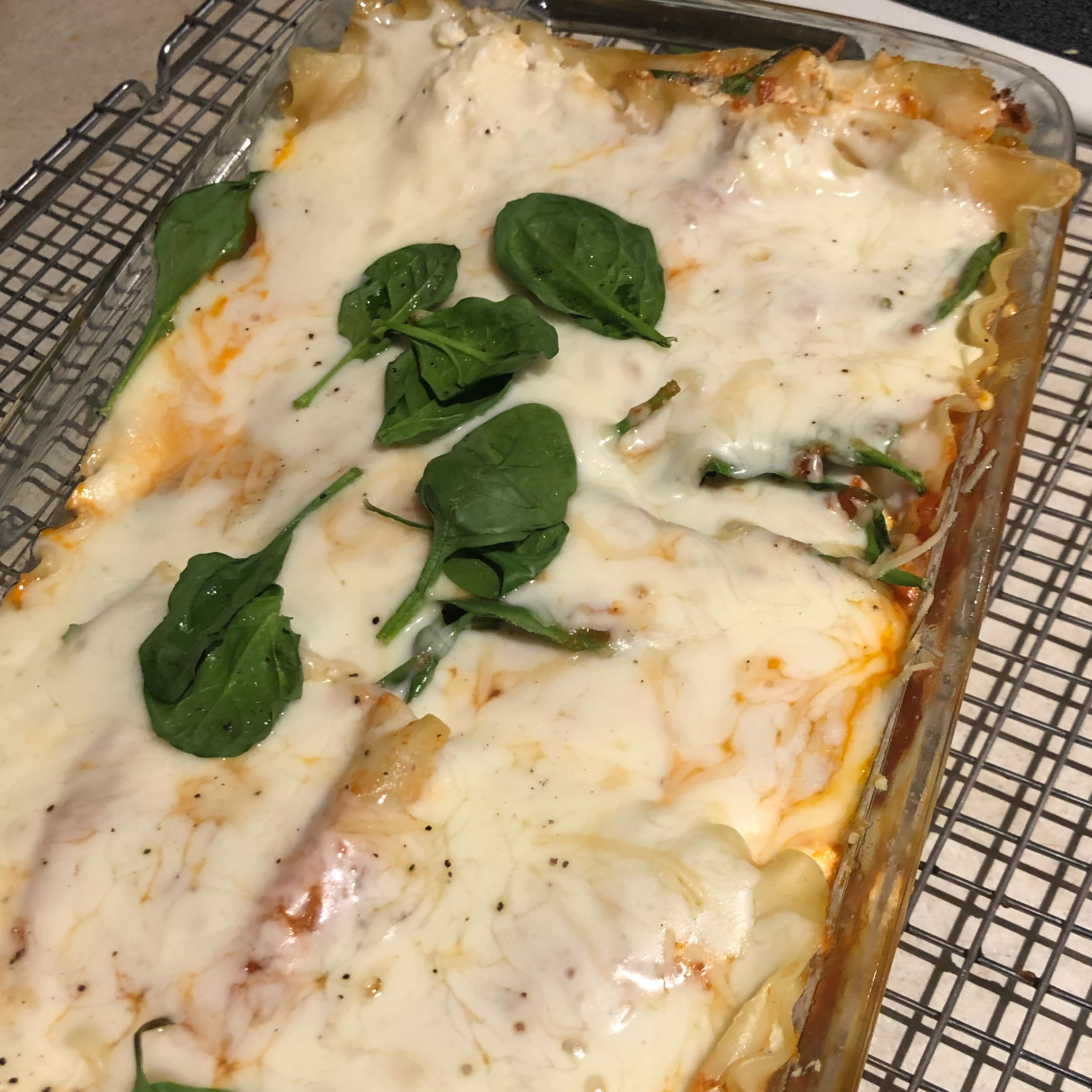 Easy Vegetarian Spinach Lasagna 