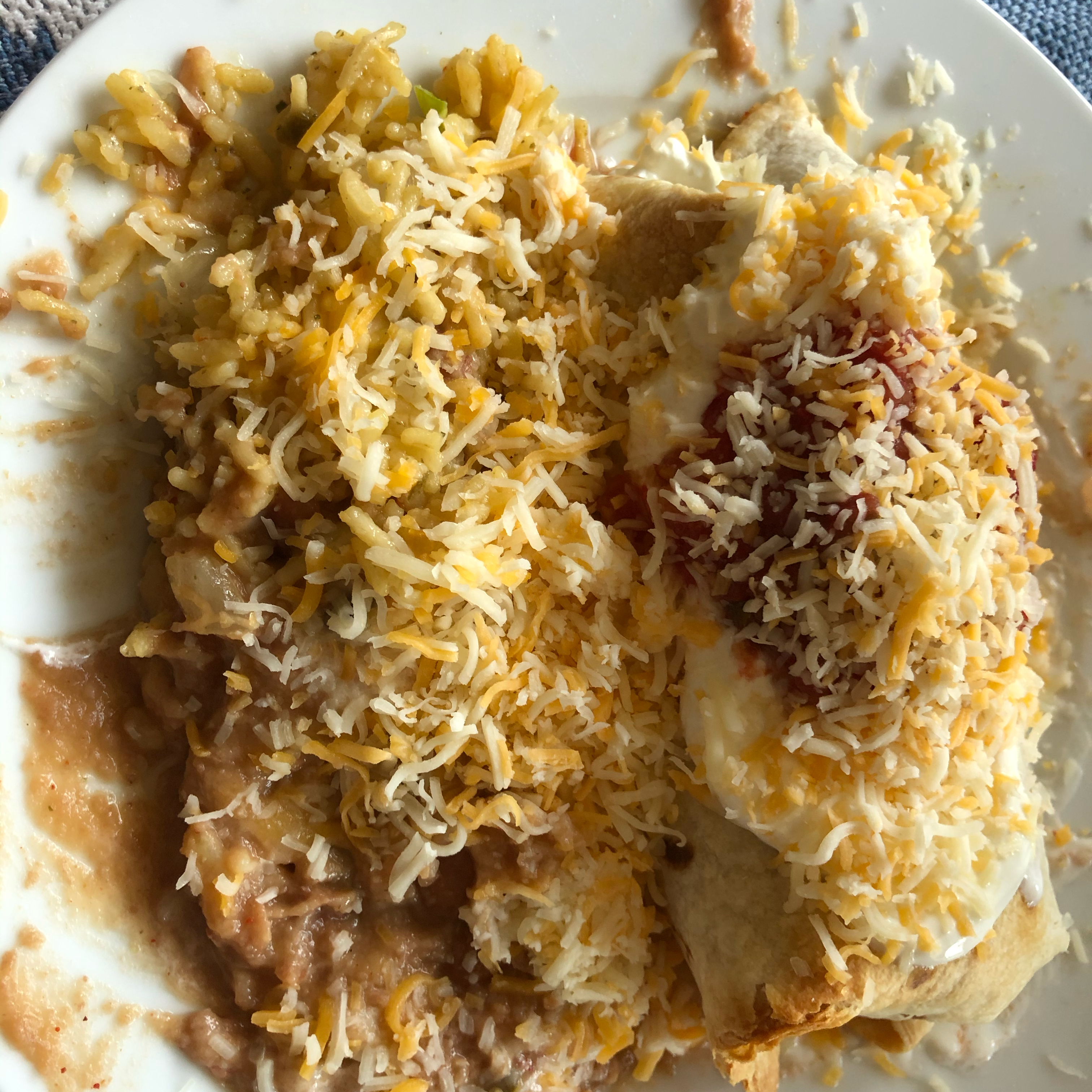 Baked Chicken and Rice Chimichangas 