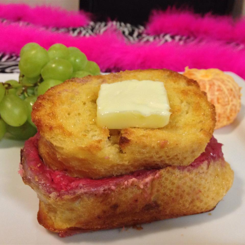 Raspberry Cheesecake Stuffed French Toast 
