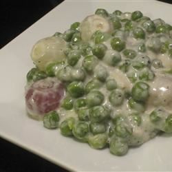Creamed Onions and Peas 