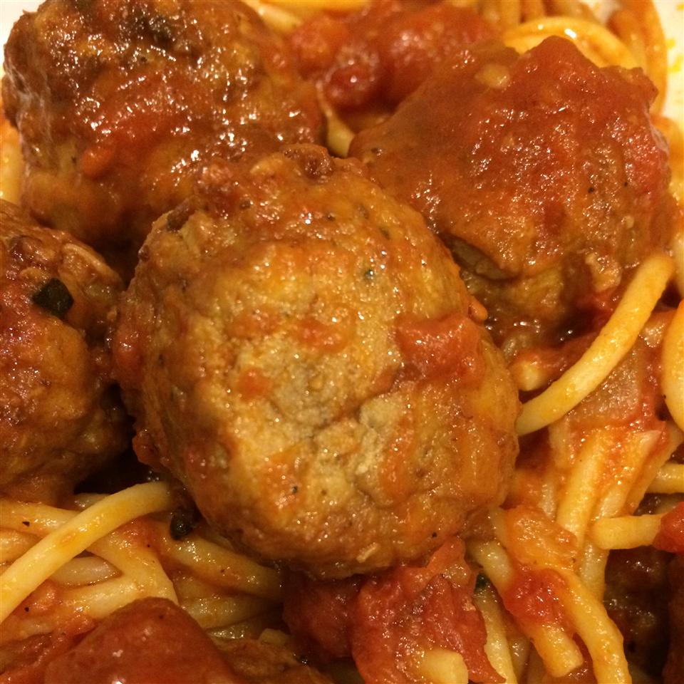 Healthier Italian Spaghetti Sauce with Meatballs 