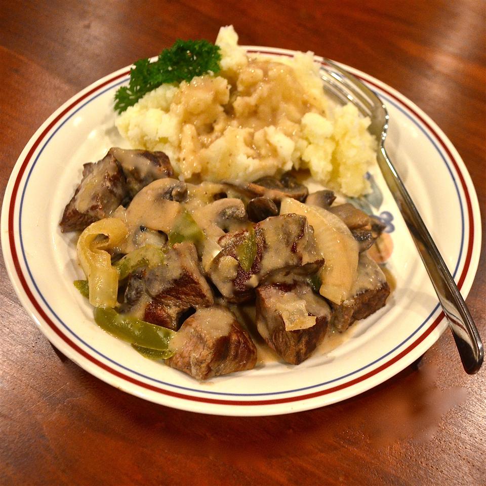 Creamy Beef Tips with Mushrooms 