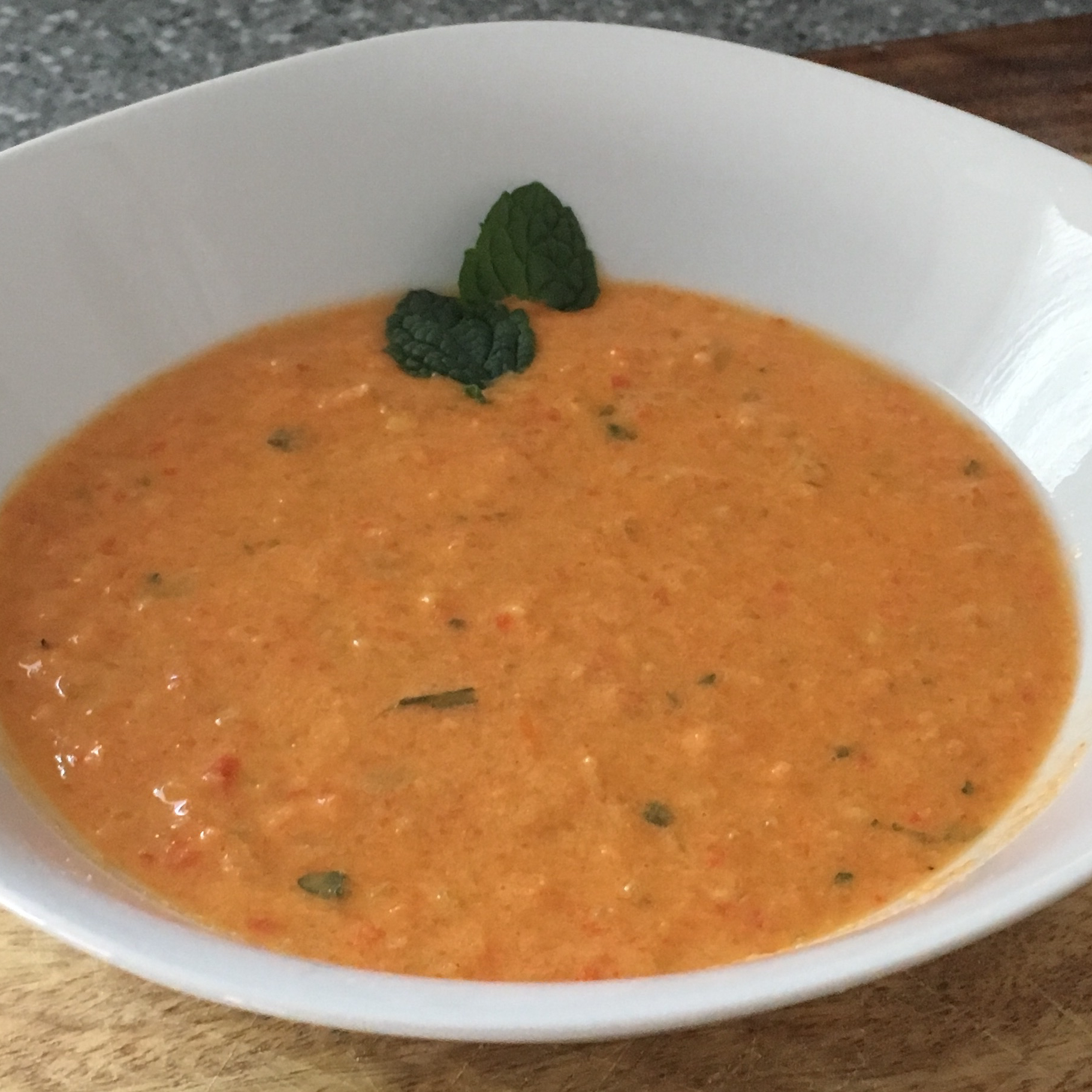 Feta Cheese and Roasted Red Pepper Soup