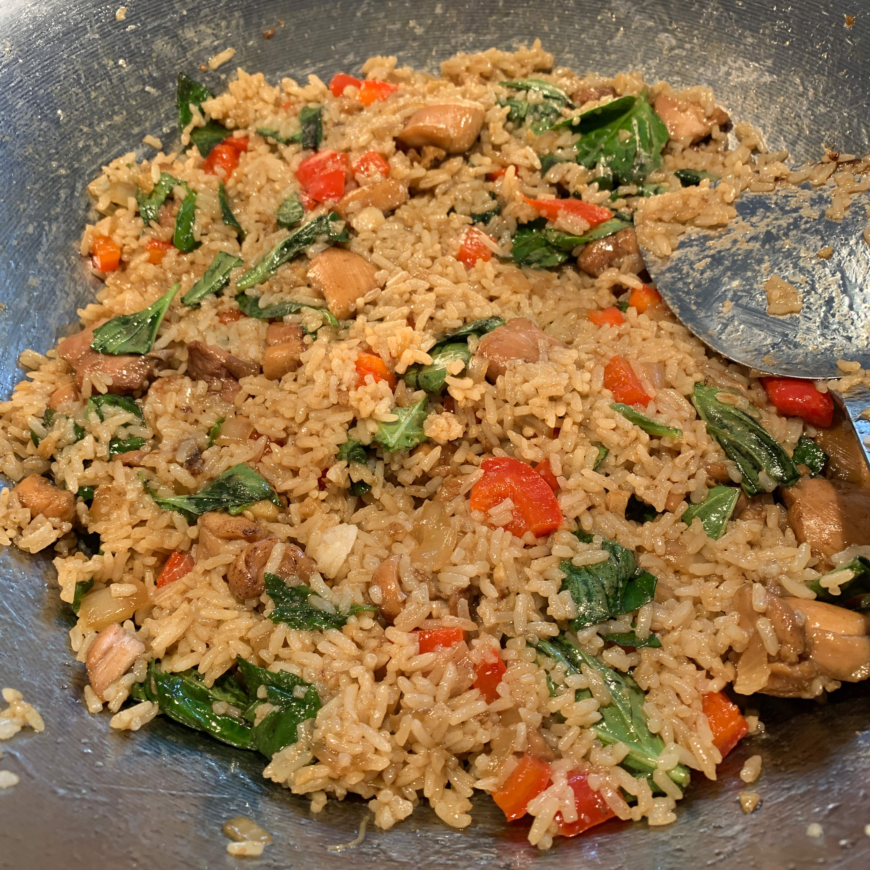Thai Spicy Basil Chicken Fried Rice 