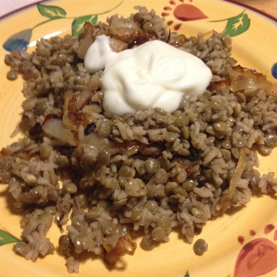 Lentils and Rice with Fried Onions (Mujadarrah) 