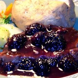 Pork Chops with Blackberry Port Sauce 
