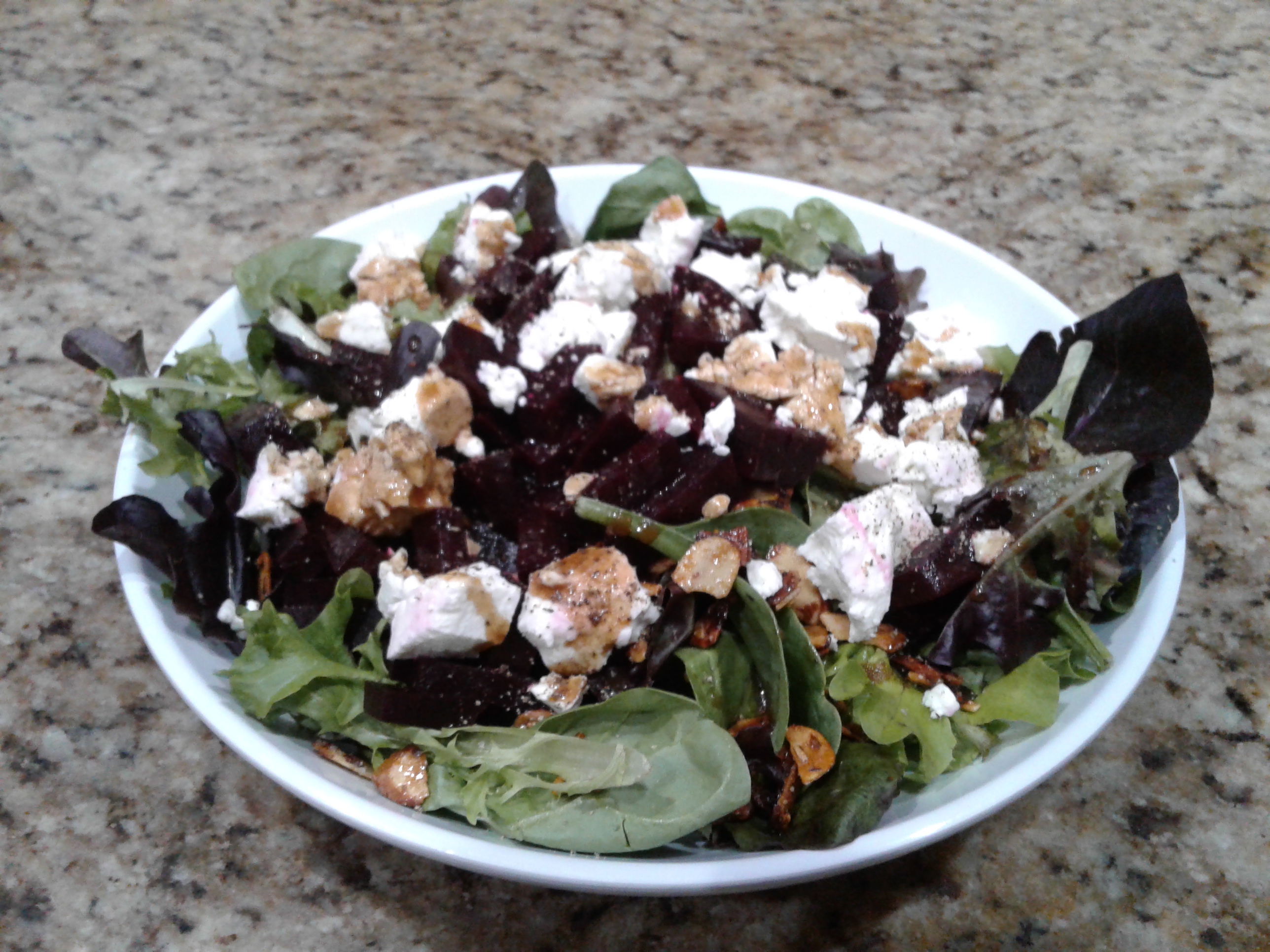 Roasted Beets with Goat Cheese and Walnuts 