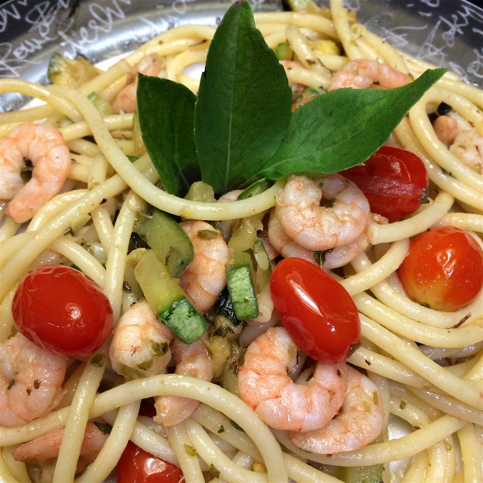 Bucatini Pasta with Shrimp and Anchovies 
