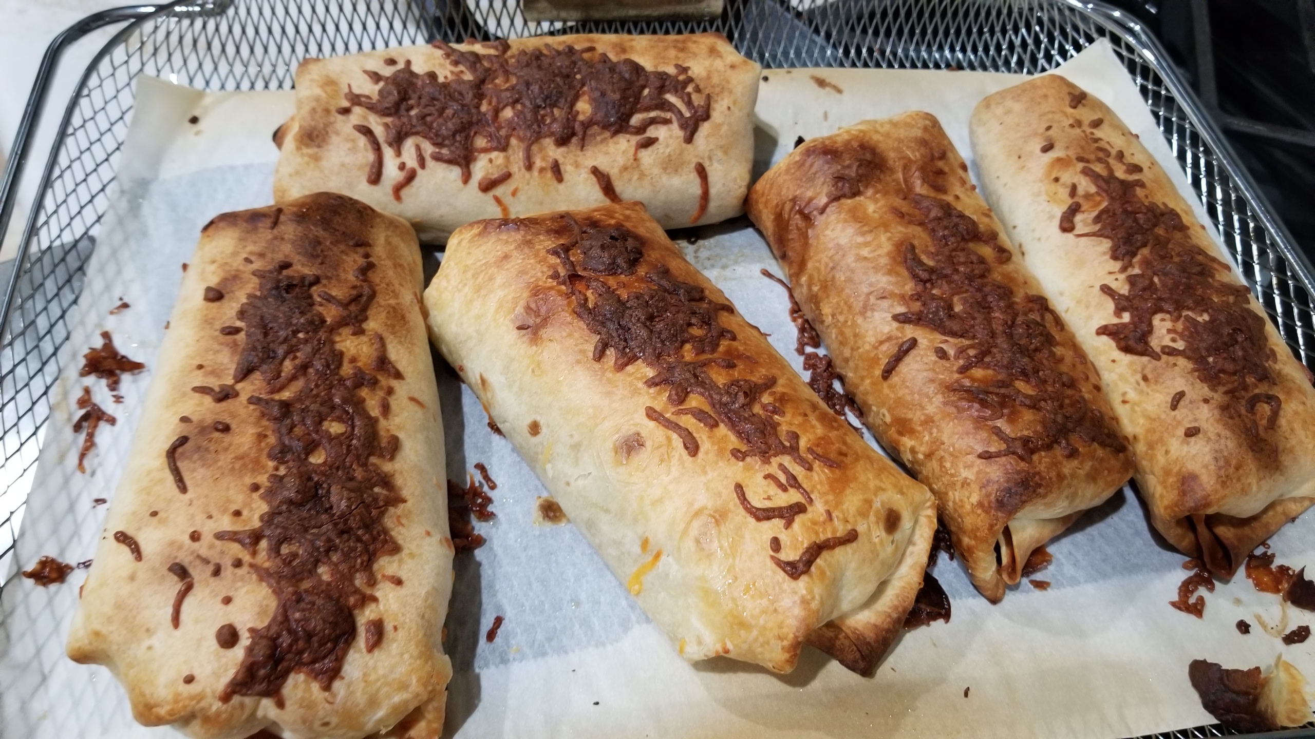 Baked Chicken and Rice Chimichangas 