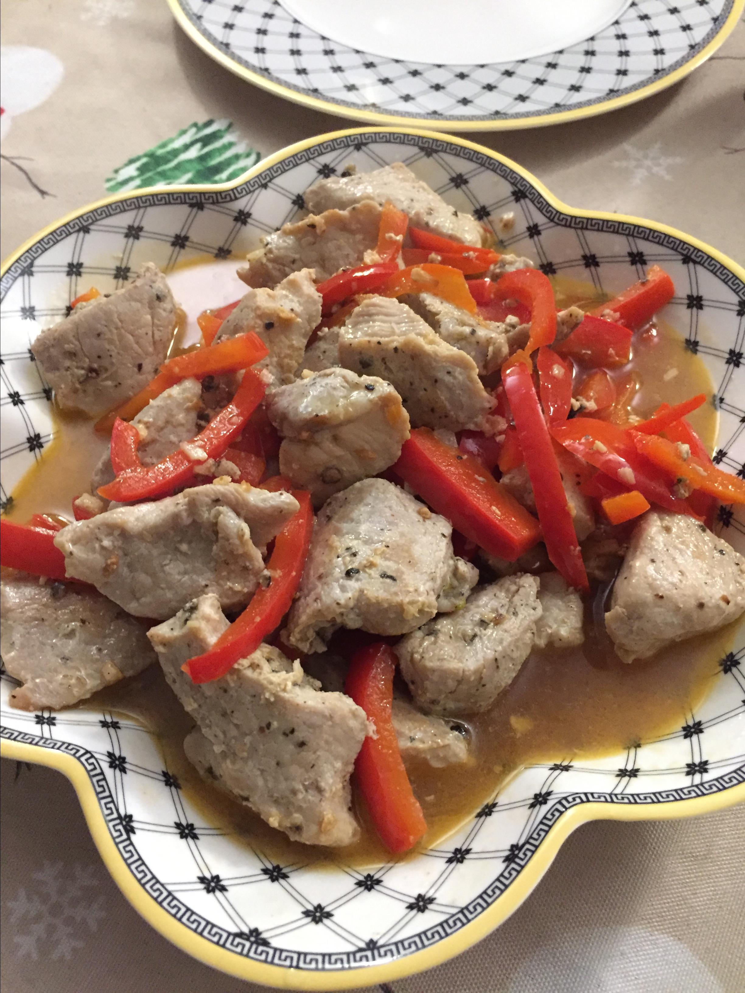 Portuguese Pork with Red Peppers 