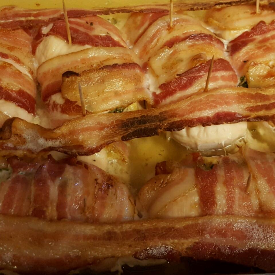 LJ'S Gorgonzola Stuffed Chicken Breasts Wrapped in Bacon 