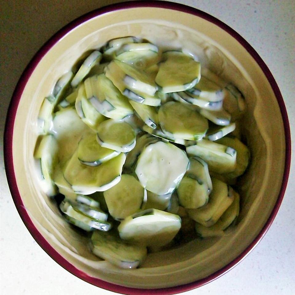 Cucumbers with Dressing 