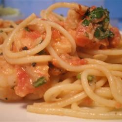 Fire Roasted Tomato and Feta Pasta with Shrimp 