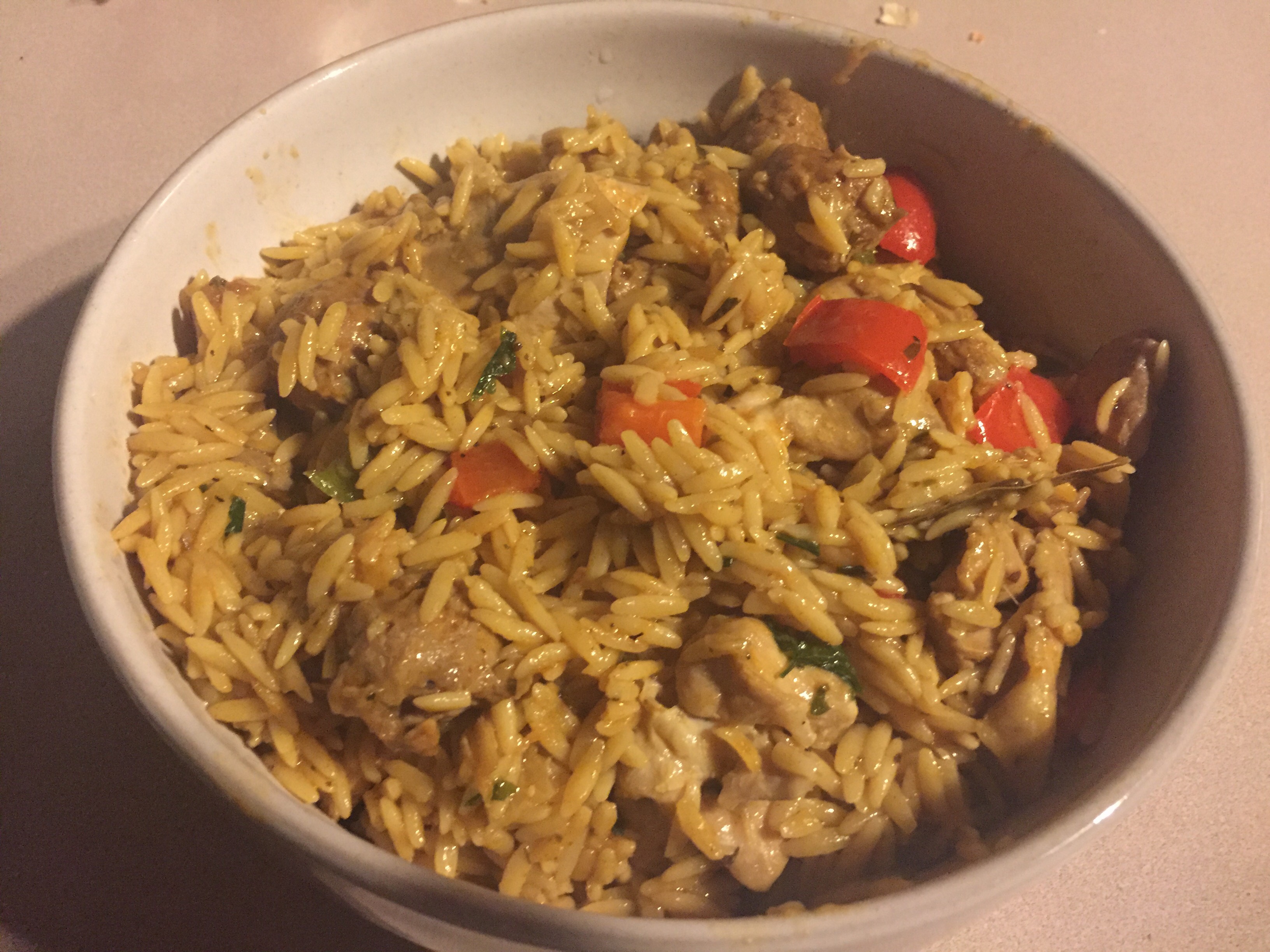 Risotto with Chicken, Sausage, and Peppers 