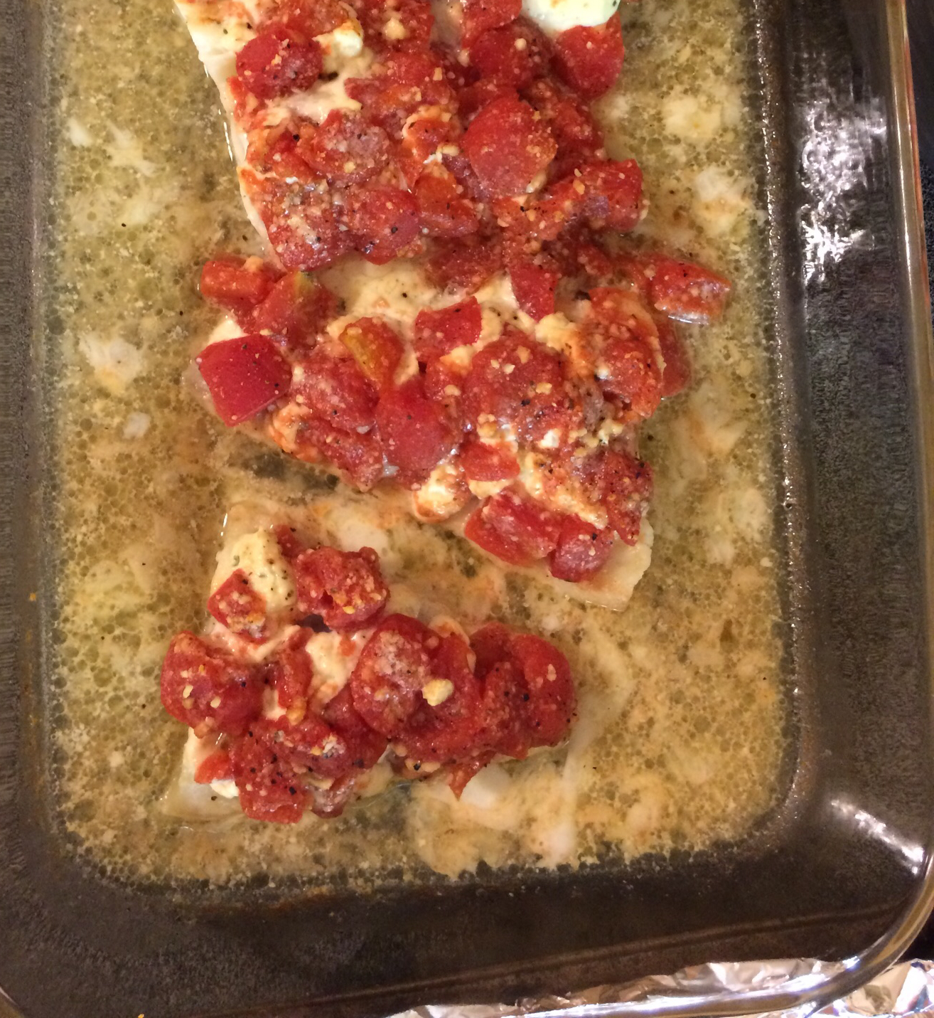Baked Cod with Boursin Herb Cheese 