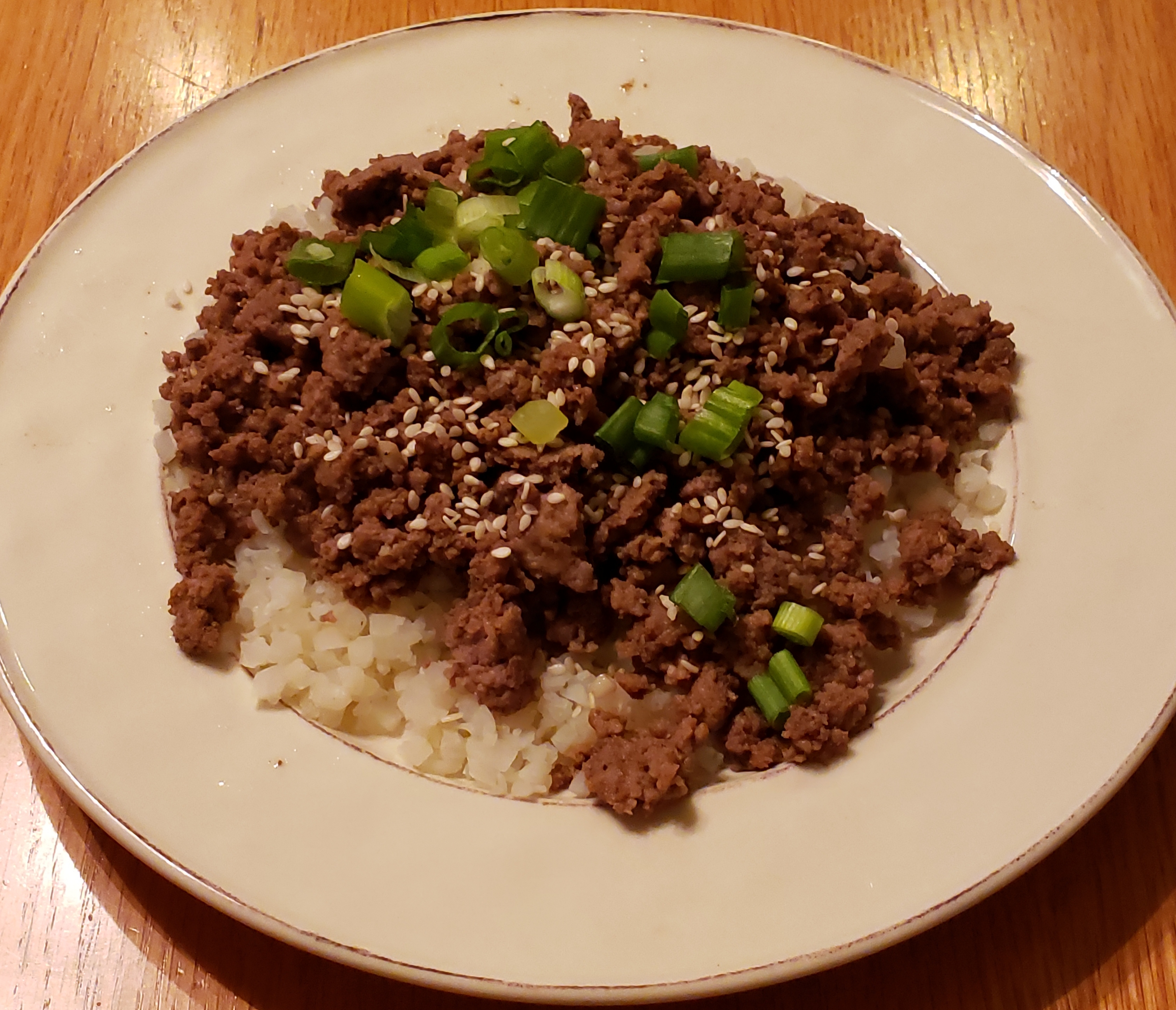 Easy Keto Korean Beef with Cauli Rice 
