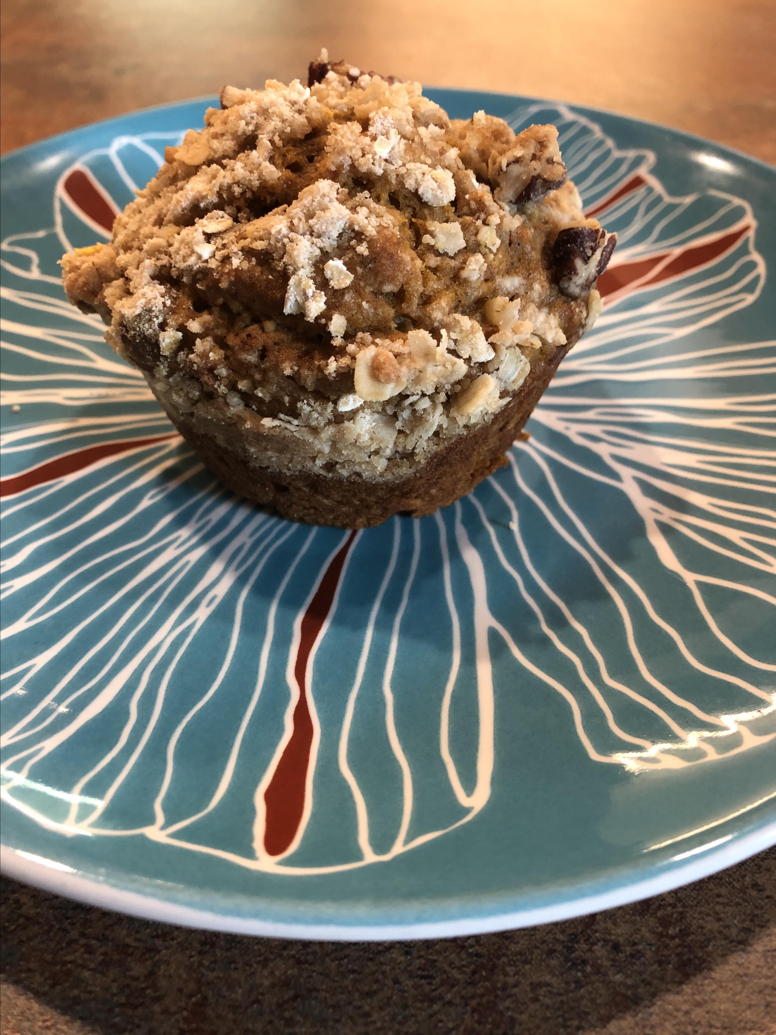 Pumpkin Muffins with Streusel Topping 