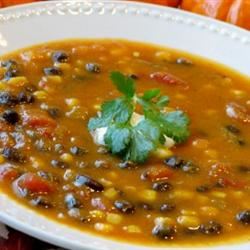 Pumpkin Black Bean Soup 