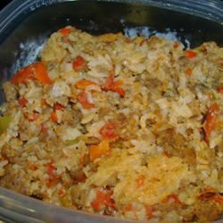 Spicy Sausage and Rice Casserole 