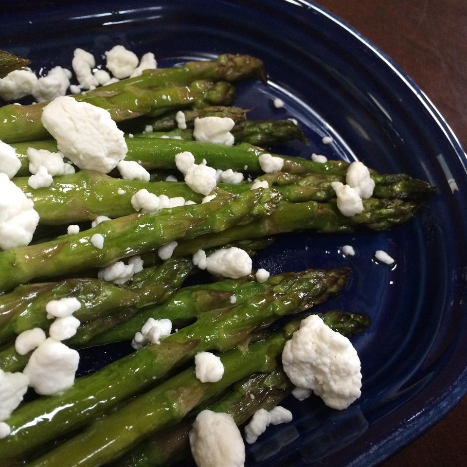 Roasted Asparagus with Lemon and Goat Cheese lovestohost