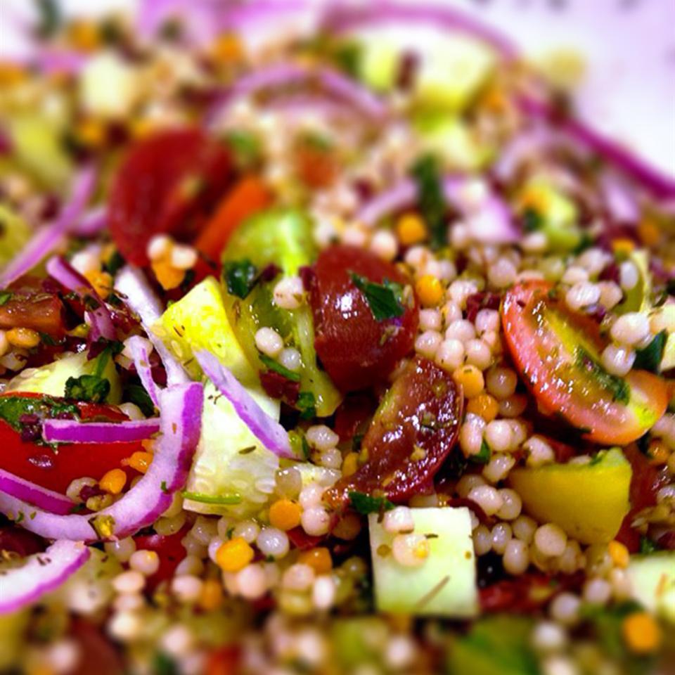 Heirloom Tomato Salad with Pearl Couscous 