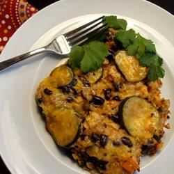 Brown Rice and Black Bean Casserole 