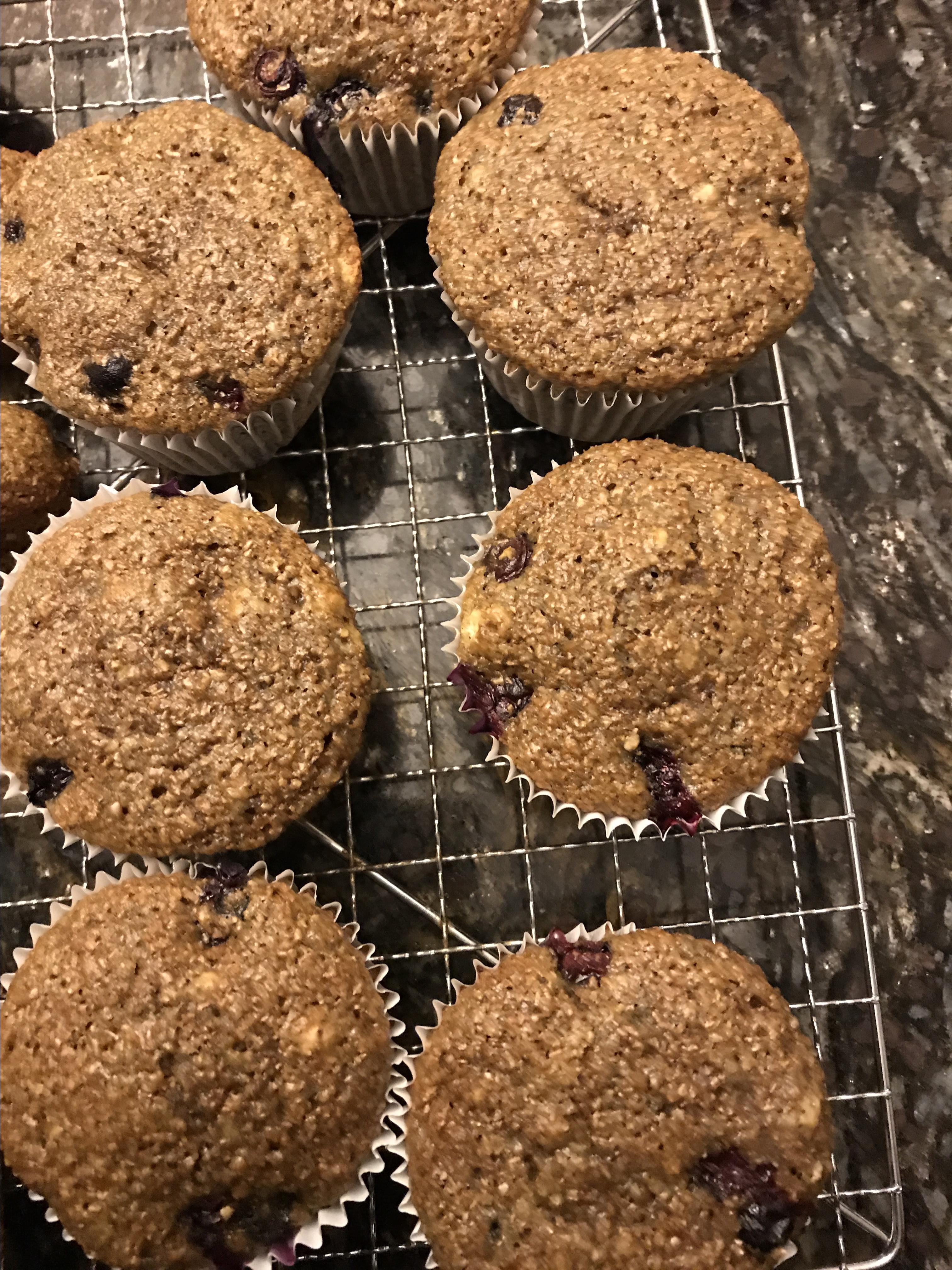 Low-Fat Blueberry Bran Muffins 
